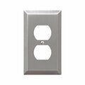 Betterbattery Traditional Duplex Wall Plate, 1 Gang, Brushed Nickel BE1862947